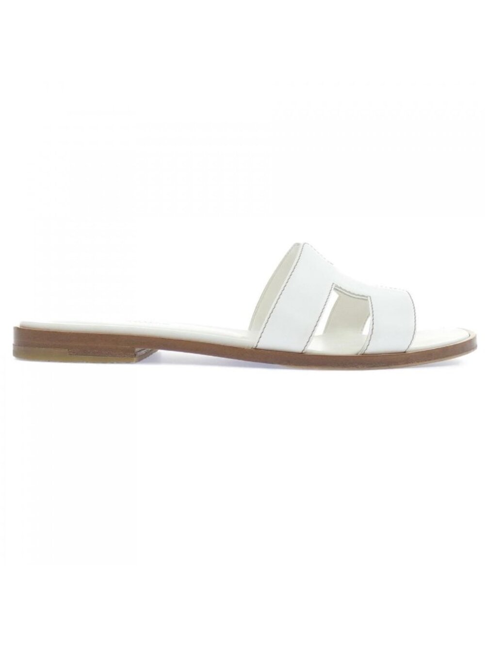 Hermes Oran Sandals White
